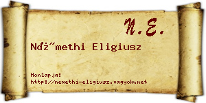 Némethi Eligiusz névjegykártya
